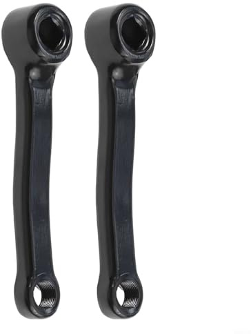 HEIBTENY Manivelle de rechange pour vélo d'appartement 127 mm avec trou carré gauche et droite - Longueur : 155 mm - Noir (manivelle gauche + droite)