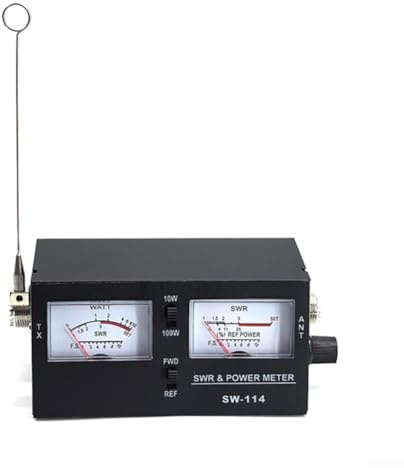 YobiLife SW-114 SWR RF Feldstärken-Leistungsmesser 3 Funktionen Analog VSWR und Relative Leistung Tester 27-30MHz 10W 100W für CB Radio Antenne Koaxialkabel