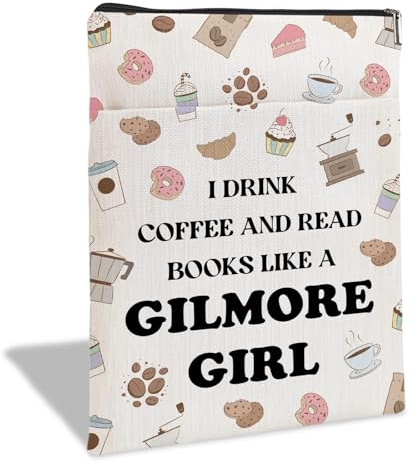 Funda de libro para amantes de los libros, Gilmore Girls Merch Sobreportadas con cremallera, cubierta lavable de tela para libros de bolsillo, regalos para amantes de los libros, ratón de biblioteca