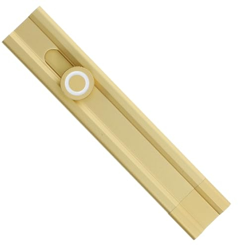 Homoyoyo Aluminiumlegierung Türriegel für Schiebetüren Kleberiegel Innen Sicherheitsriegel Französische Tür Schloss ohne Bohren Goldfarben