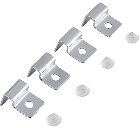 Glas Abdeckung Unterstützung, 4 Größe 4 Stücke Edelstahl Aquarium Glas Abdeckung Unterstützung Edelstahl Aquarium Abdeckung Halter rutschfeste Aquarium Halter