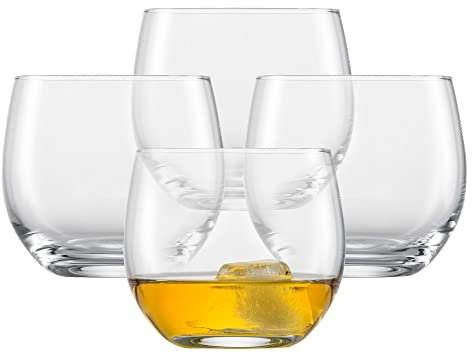 SCHOTT ZWIESEL Vasos de whisky For You (set de 4), vaso abovedado para whisky, vasos de cristal Tritan aptos para lavavajillas, fabricados en Alemania (art. nº. 121876)