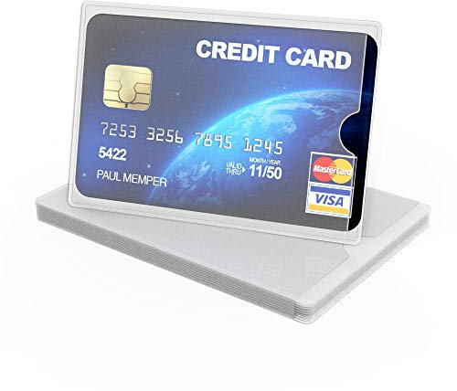 kwmobile 10x Kreditkarten Karten Schutzhülle - 10er Set TPU Hülle für Kreditkarte EC-Karte Krankenkarte Kartenschutzhülle Matt Transparent