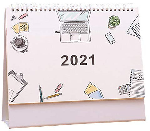 2020 Tischkalender 2020.8–2021.12, einfaches Design, stehender Schreibtisch-Jahreskalender, Organizer, Flip-Tageskalender