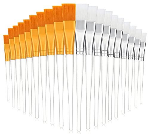 Pennello Maschera Viso Spazzola Maschera Viso Pennelli Applicazioni Viso con Manico in Plastica Trasparente per Maschera Viso Maschera Occhi Necessità di Applicazione 20 Pezzi