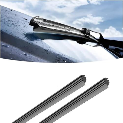 AUTOZOCO - Gomas de Limpiaparabrisas universal (2 uds) x 6 mm negro - 60 cm - recambio limpiaparabrisas - Goma repuesto limpiaparabrisas 6mm