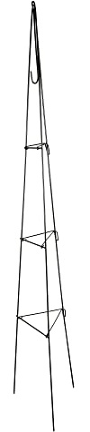 Windhager Rankturm Pyramide faltbar, Ranksäule für Kletterpflanzen, Rankhilfe, Rankstütze, Rosenpyramide, 150 cm, grün, 07593