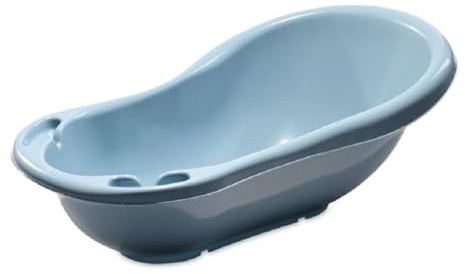 Lorelli Babybadewanne mit Ablagefächer, 84 cm lang, ergonomische Form ab Geburt dunkelblau