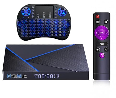 shysky Android 12.0 TV Box H96 MAX V56 8GB RAM 64GB ROM Rockchip RK3566 2.4G/5G Dual Wifi H.265 8K Ultra HD Mediaplayer mit i8 Tastatur