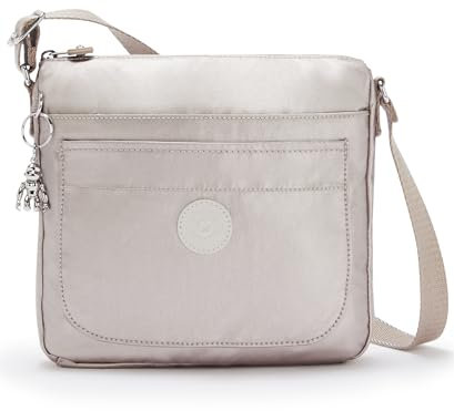 Kipling Sebastian Kleine Umhängetasche, Metallic Glow (Silber)
