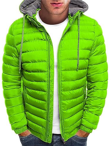 KONG JIMFAN Puffer Jacke Herren Motorradjacke Motorradbekleidung Herren Set Sweatshirtjacke Hemdjacke Herren Sakko Regenbekleidung Herren Regenjacke Fahrrad Hybridjacke Herren(Grün,XL)