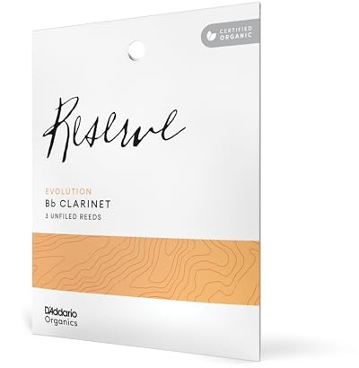 D'Addario Organic Reserve Evolution Blätter für Bb-Klarinetten, Stärke 2,5, einzeln verpackt, 3er-Packung