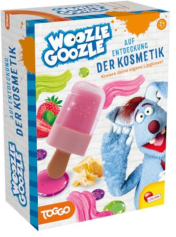Lisciani - WOOZLE GOOZLE - Auf Entdeckung Der Kosmetic - Experimente für Kinder ab 7 Jahren - Kosmetikwissenschaft zum Selbermachen: Lipgloss im Eisförmchen - Hergestellt in Italien