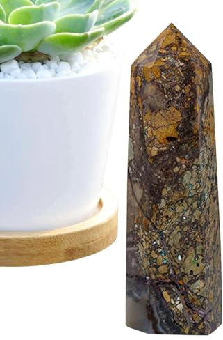 Tour en naturel - Tige en - Bâtons de pierre précieuse - 6 tours en naturel à facettes Reiki pour la méditation, la décoration de la maison