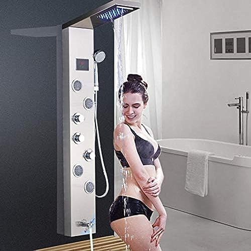 GKPSSURV Bath Shower Column Rain Waterfall Shower Panel Mixers Rotate Body Massage Jets Shower suit