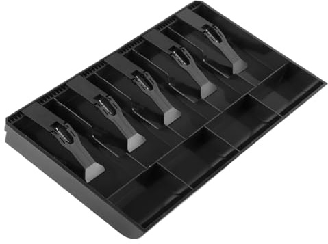TOBEOME 1 Stk. Kassenschublade-Einsatz, Robuste ABS-Geldlagerbox mit 5 Geldscheinen- und 4 Münzfächern