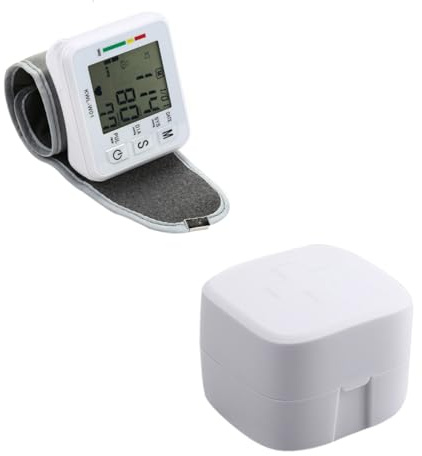 Digitaler Blutdruckmesser mit Lcd Display, Abs, Automatische Kompression | Weiß, Schlafmodus, für Erwachsene und Senioren, Heimgebrauch, Kompakt und Praktisch