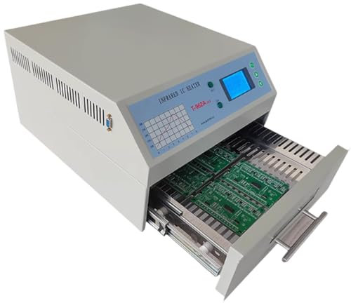 HCAUYNN Machine à Souder par Refusion 0-280 °C RéGlable, Chauffage De Soudage Infrarouge Professionnel, Station De Soudage Intelligente avec éCran D'Affichage,T962A-220V