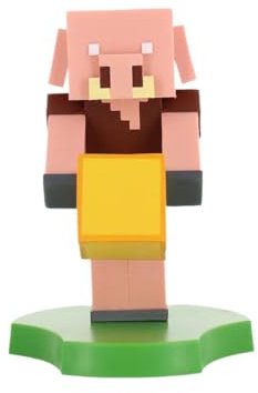 Cableguys Minis Minecraft Piglin Phone Stand & Earbuds Holder - Novelty Phone Stand for Desk and Bedside, In Ear Headphone Holder for Smartphone & Small Devices, Desk Decor and Mobile Accessories