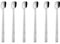 Amefa FELICITY - Juego de 6 cucharas para latte macchiato (6 piezas, cucharas largas de alta calidad, martilladas, con diseño de martillado, cubiertos de acero inoxidable 18/0, aptos para
