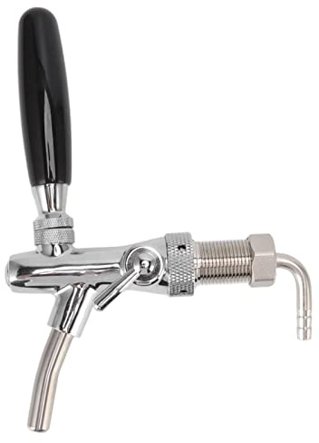 FZCXHONJ G5/8 Beer Tap Faucet, 304 Stainless Steel Draft Beer keg Tap, Beer Tap with Well-Pouring, Kegerator Beer Faucet, Classic Beer Dispensing Tap, Kegerator Replacement Parts for Homebrew