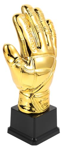 POPETPOP Guanto da Calcio in Plastica Dorata Premio per Portieri Riconoscimento per Competizioni Scolastiche e Amatoriali Decorativo e Resistente per Tornei e Sportivi