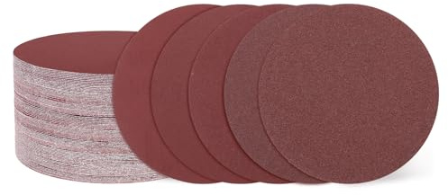 sourcing map Lot de 80 disques abrasifs de 125 mm - Grain 40/60/80/120/180/240/320/600 - Grain aléatoire - Pour le travail du bois, l'automobile, le métal