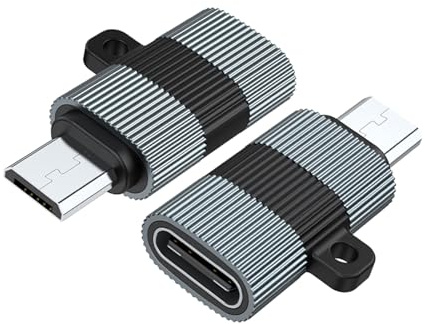 Ldabrye 1 adaptador USB C hembra a microUSB macho tipo C a microUSB de 480 Mbps, convertidores de datos para cargar portátiles
