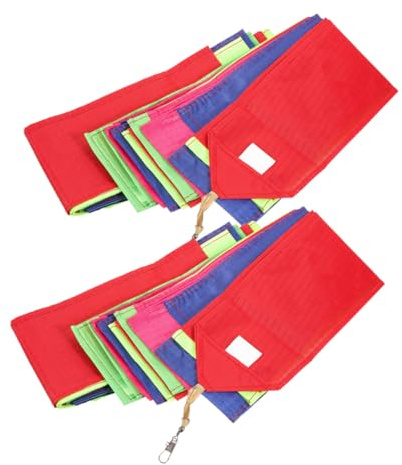 VICASKY 2pcs Kite Tail Rainbow Ribbon Strong Reusable Chemical Fabric Colorful Flat Streamer for Outdoor Park Garden Decoration