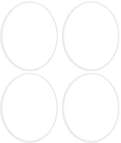 Tbest Protectores de Llantas de Aleación de Aluminio, 4 Piezas, Anillos de Ajuste de Bordes de Metal Autoadhesivos Antiarañazos para Protección del Cubo del Coche [Varios] 16 (White)
