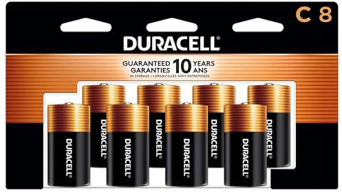 Duracell - CopperTop C Alkaline Batteries with recloseable package - long lasting, all-purpose C battery for household and business - 8 count