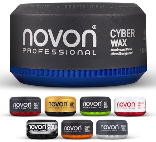 Novon Professional Cyber Wax | Haarwax | 150 ml Haarpomade | ultra-mattes Finish | kein Rückstand | formbar ohne Kleben | kultiger Eisbonbon-Kaugummi-Duft | ideal für urbane Styles und Undercuts