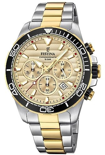 Festina Herrkronograf kvarts klocka med rostfritt stål armband F20363/1