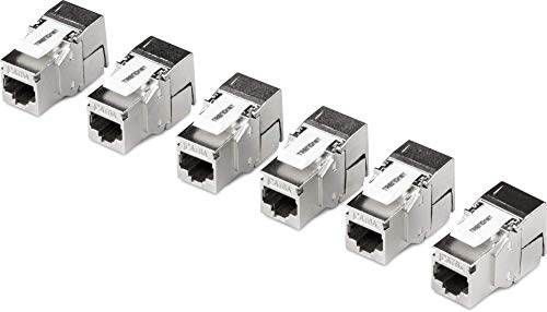 TRENDnet, TC-K06C6A, Keystone Jack 6 Pack Cat6a RJ-45 geschirmt Silber