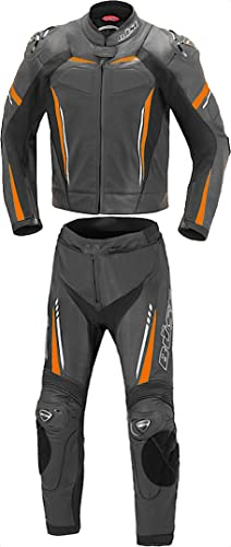 Büse Imola 2-Teiler Motorrad Lederkombi Schwarz/Orange 50