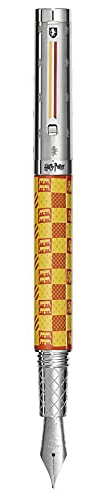 Montegrappa Harry Potter House Colours Füllfederhalter Gryffindor aus Edelstahl und Messing in der Farbe Silber-Gelb-Orange Federstärke: EF, Länge: 14,1cm, ISHPR1GF