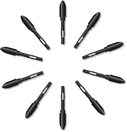 Fesjoy PN04 Pack of 10 Replacement Pen Tips Graphic Tablet Pen Tips High Quality Wear-Resistant Pen Tip Compatible with PW100 / PW201