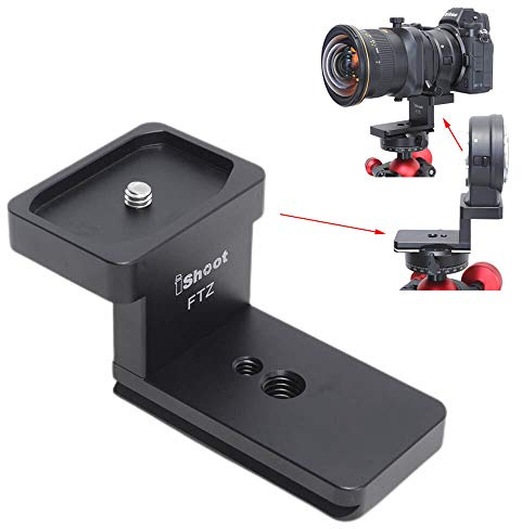 iShoot Objektivkragen Ersatzfuß Stativ Halterung Ring Basis Kompatibel mit Nikon FTZ Mount Converter Objektivadapter Ring, Objektivstützhalter mit Arca Fit Schwalbenschwanz