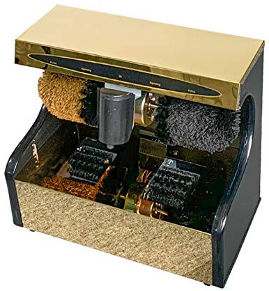 NNHDWS Cireuse À Chaussures Automatique À Induction Brosse Électrique Chaussures Chaussures Machine Chaussures Peuvent Être Utilisés dans Toutes Sortes De Chaussures(Deux Moteurs),Upgrade Gold