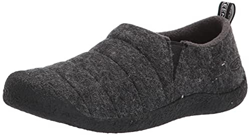 KEEN Women's Howser 2 Casual Comfy Durable Slippers, Grey Felt/Black, 8.5 US