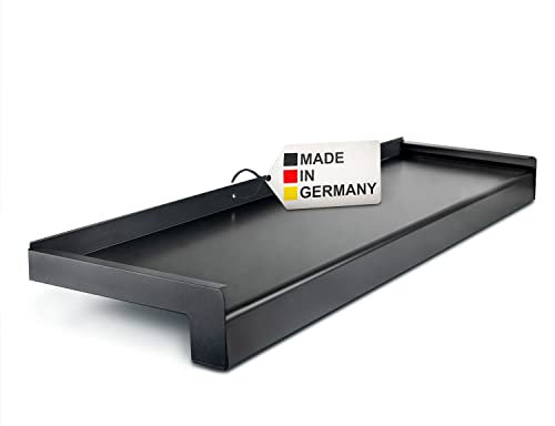 TJ Fensterbank Außen I 150 mm x 700 mm I Anthrazit RAL 7016 I Aluminium Fensterbrett mit Seitenabschluss I pflegeleichter & langlebiger Alu Fenstersims I pulverbeschichtete Außenfensterbank