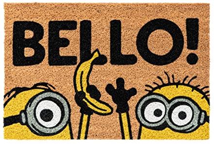 Grupo Erik Felpudo Minions - Felpudo Entrada casa Originales : Tapete Entrada casa, Decoracion hogar | Alfombra Exterior de Fibra de Coco Antideslizante e Impermeable (40x60cm)
