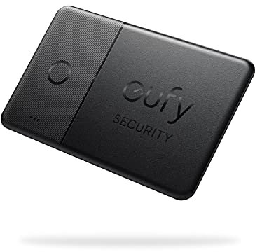 eufy security SmartTrack Card (Schwarz, 1er Pack), 2mm Bluetooth Tracker Karte, Schlüsselfinder, für Apple Find My (iOS), Geldbeutel Handy Tracker, 3 Jahre Akku (Android Nicht unterstützt)