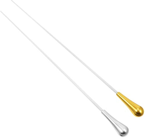 ERINGOGO 2 Stück Dirigentenstab Leichte Musikband Dirigentenstab Für Symphonie Konzertleiter Chorleiter Gold Silber