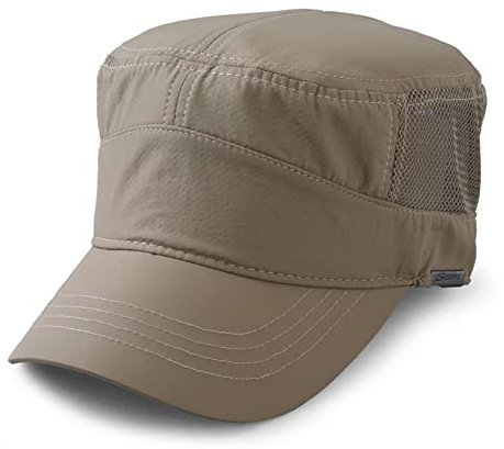 Pyrafox Herren Army Cap: Sommer Schildmütze & Sonnenhut - Männer Military Cuba Basecap, Baseball Schildkappen, Mütze, Hut - Kopfbedeckung für Army & Sommer, M L 58 59 60 cm beige