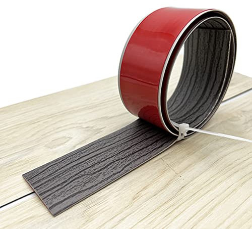 PVC Selbstklebend Abdeckleiste 1/3/10M Übergangsprofil Wasserdicht Selbstklebend,Übergangsschiene Abschlussprofil,Gummi Wandsockelleiste,Boden Teppich Laminat (Dunkelgraues, 10M)