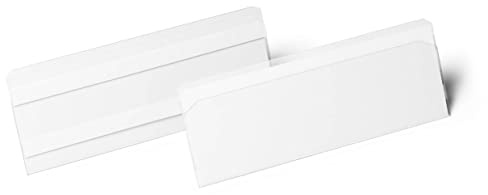 Durable Hard Cover Etikettentasche, 1/2 A5 quer, 10 Stück, transparent | Selbstklebend, VDA-konform, 210 x 74 mm, PET-Hartfolie, scannertauglich, für Regale & Behälter