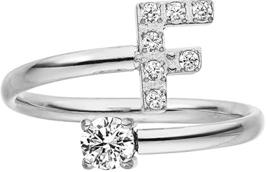 Purelei Buchstaben Ring – Damenring aus langlebigem Edelstahl – Wasserfeste Ringe – Verstellbare Ringe von Größe 50 bis 60 – Modeschmuck für deinen individuellen Look