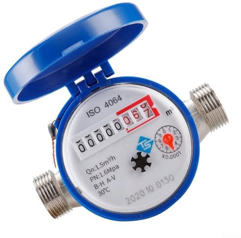 Compteur d'eau numérique intelligent de 15 mm, compteur d'eau froide intelligent, compteur d'eau froide de type pointeur mécanique domestique