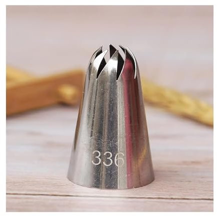 Cake Piping Tips Piping Nozzle Stainless Steel Piping Tips 336 Piping Nozzles Large Size Decor Cream Flower Rose Baking Tool Nozzles Tip Portable